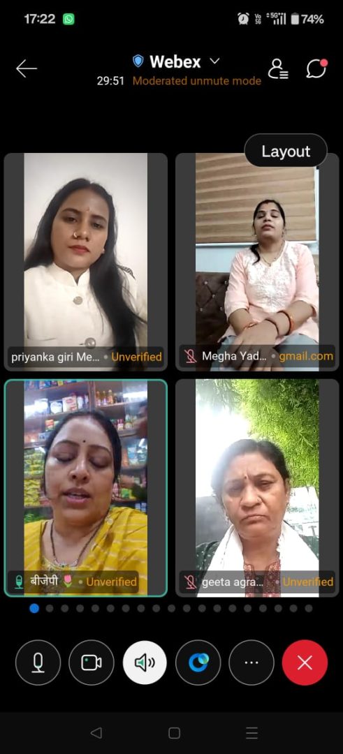 भाजपा महिला मोर्चा की प्रदेश स्तरीय वर्चुअल बैठक सम्पन्न; 122 से अधिक जिला पदाधिकारियों को मीडिया प्रबंधन और सशक्त संगठन निर्माण के दिए गए मंत्र